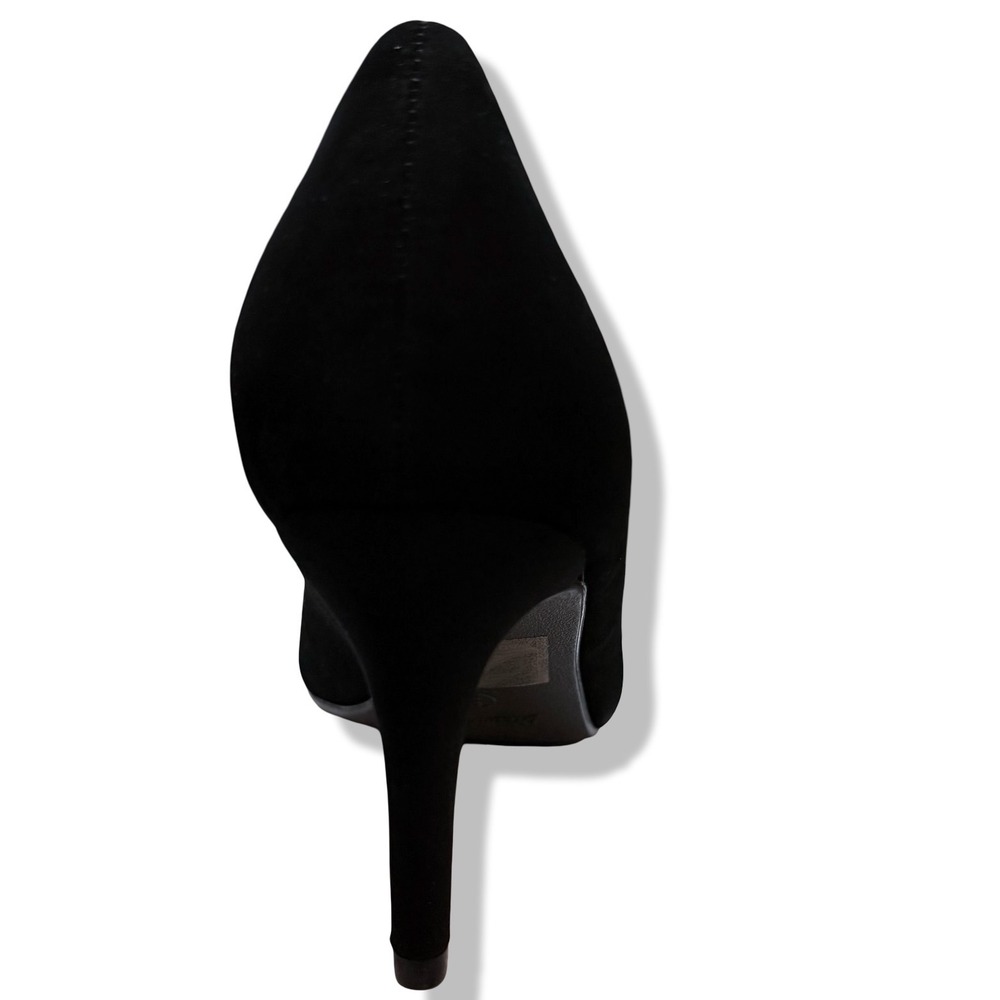 NIB Dream Pairs Women Black Nubuck Pointed Toe Stiletto Heel Pumps Shoes Sz 9 - Picture 8 of 14